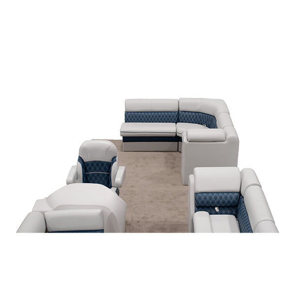 Sunset Collection Rear L with Front Lounge Pontoon Seat Package Image