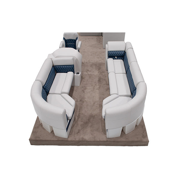 Sunset Collection Rear L with Front Lounge Pontoon Seat Package Image
