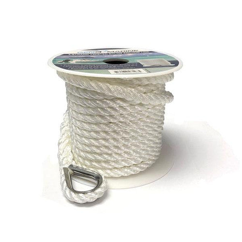 White 3-Strand Twisted Anchor Line
