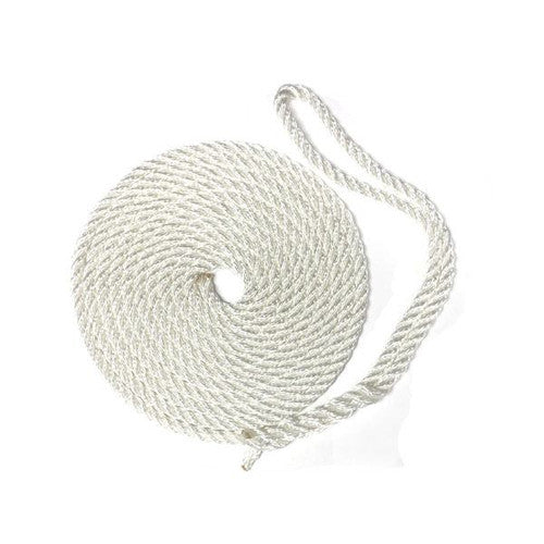 White 3-Strand Twisted Dock Line