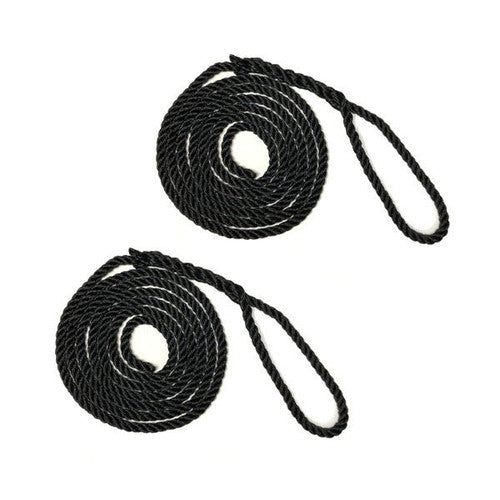 Black 3-Strand Twisted Nylon Fender Line