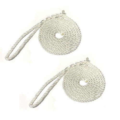White 3-Strand Twisted Nylon Fender Line