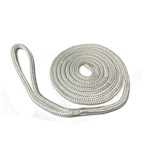 White Double Braid Dock Line