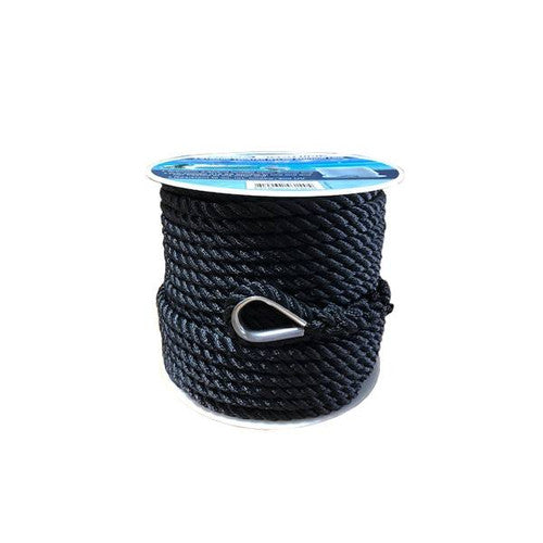 Black 3-Strand Twisted Anchor Line