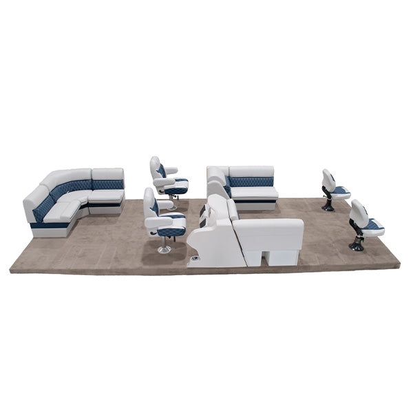 Sunset Dual Bucket & Lounge Fishing Pontoon Seat Package