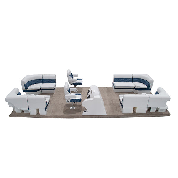 Sunset Double Bucket Front & Rear Lounge Pontoon Seat Package Thumbnail Image