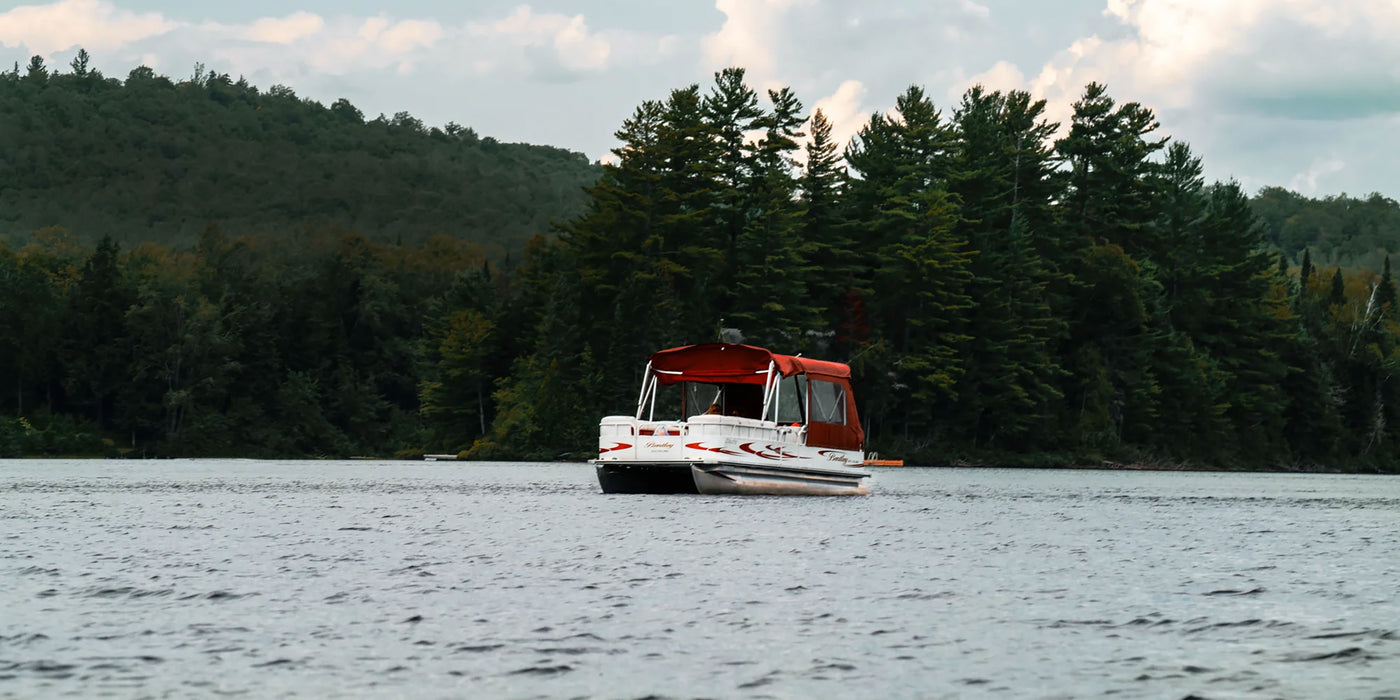 Pontoon Boat With Cover