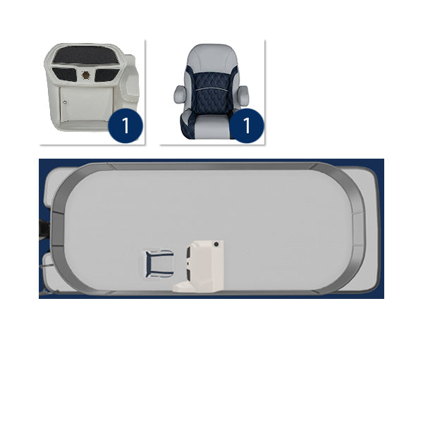 Sunset Collection Bucket Seat & Console Pontoon Seat Package