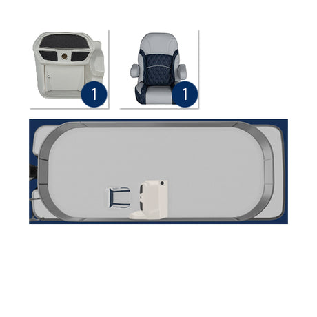 Sunset Collection Bucket Seat & Console Pontoon Seat Package