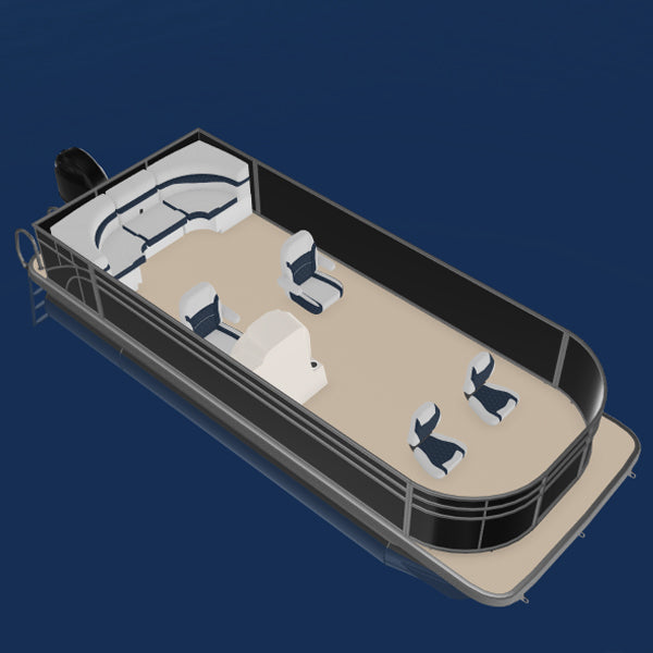 Sunset Collection Complete 18-22' Dual Bucket Fishing Pontoon Seat Package