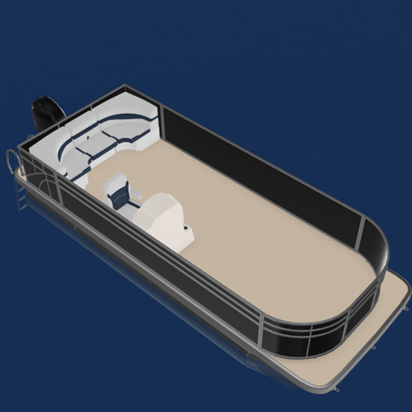 Sunset Collection Rear Bench & Console Pontoon Seat Package