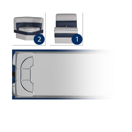 Sunset Collection Rear Pontoon Seat Package