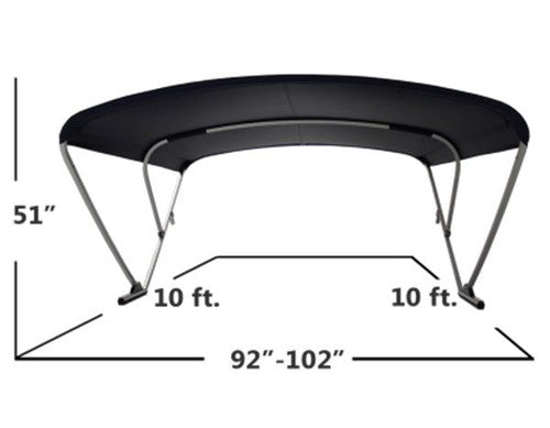 SureShade Pontoon Power Bimini Top