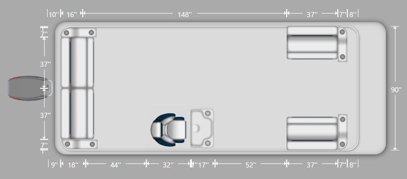 Deluxe 18'-22' Traditional Pontoon Furniture Set