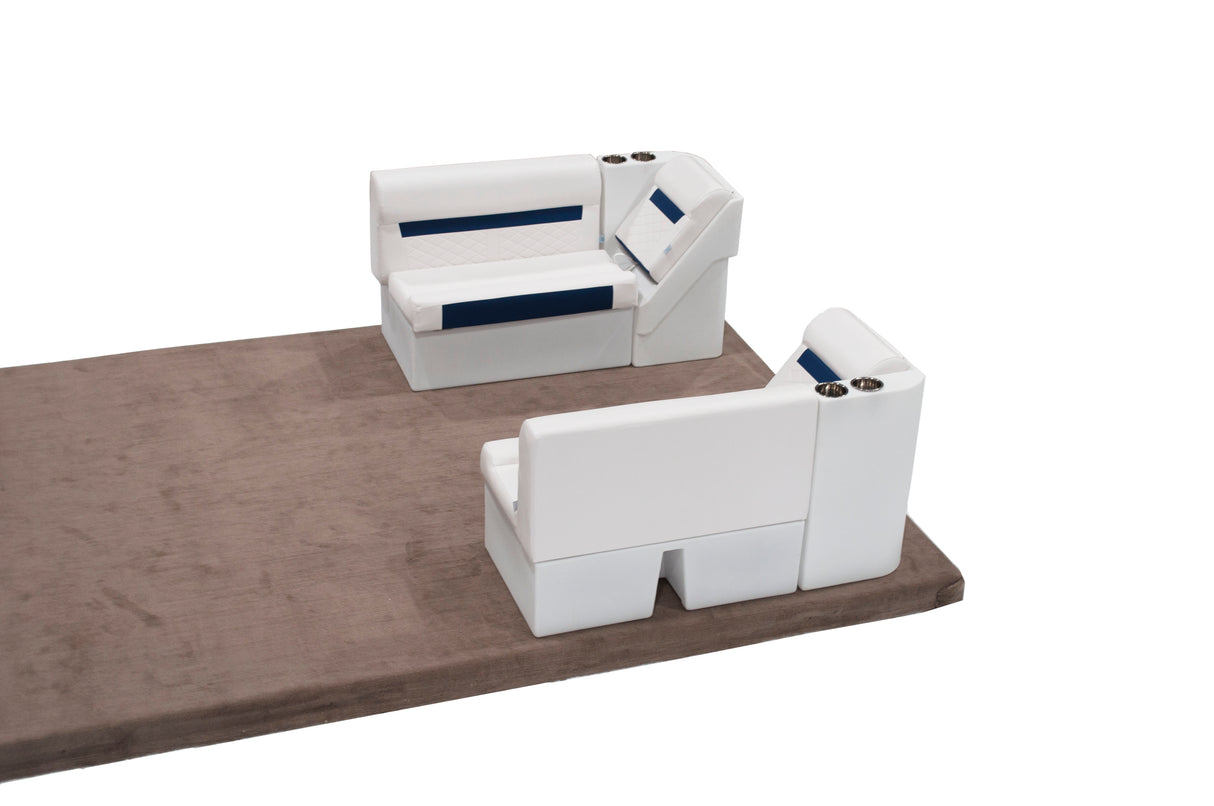 Deluxe Pontoon 36" Bench & Lean Back Pontoon Furniture Set