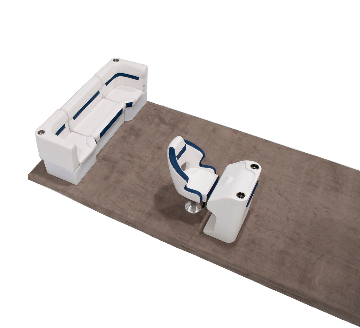 Deluxe Rear Bench & Console Pontoon Furniture Set