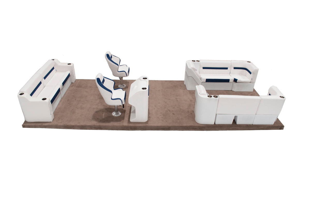 Deluxe 22'+ Dual Bucket Traditional Pontoon Furniture Set