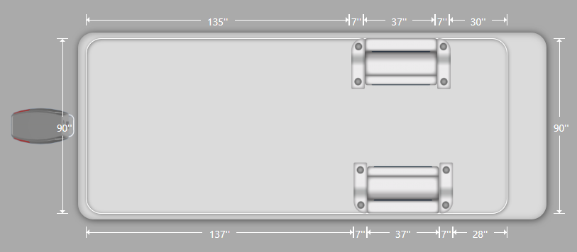 DLX Front Couch Pontoon Seat Package