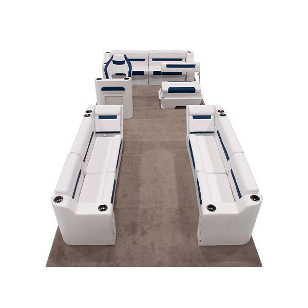 Wise DLX Full Lounge with Swingback Cooler Pontoon Furniture Set Image