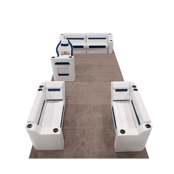 Wise DLX Lounge with Rear Bench Pontoon Furniture Set Image