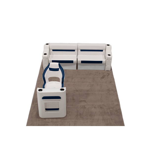 Wise DLX Rear Bench & Steering Console Pontoon Furniture Set Thumbnail Picture