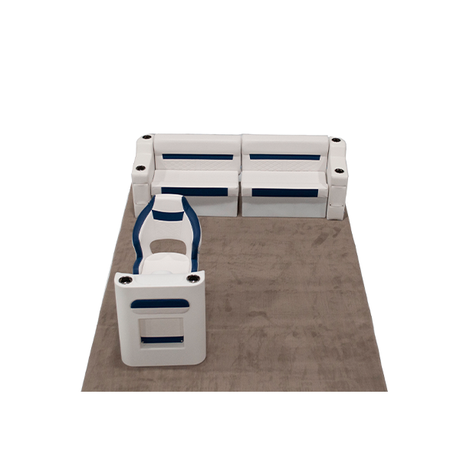 Wise DLX Rear Bench & Steering Console Pontoon Furniture Set Thumbnail Picture