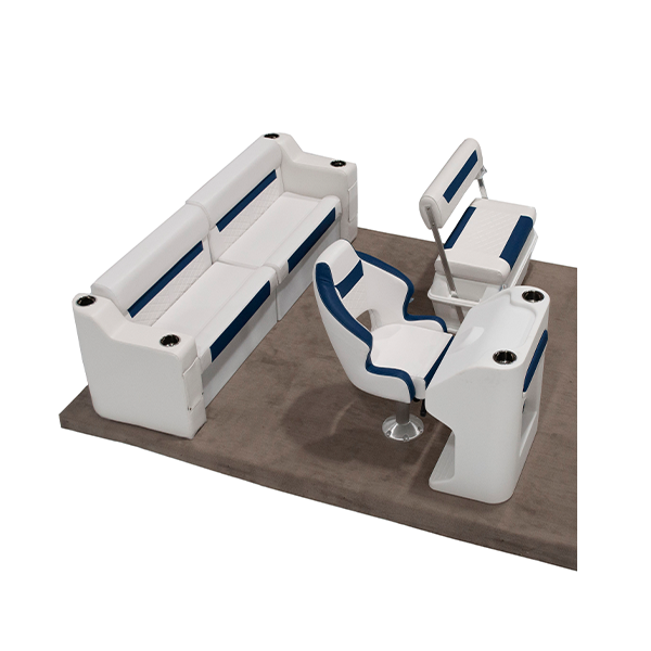Wise DLX Rear Bench, Console, & Swingback Pontoon Furniture Set Thumbnail Image