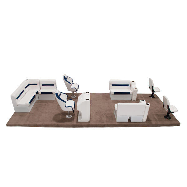 Wise DLX 18-22' Rear L Fishing Pontoon Furniture Set Thumbnail Image