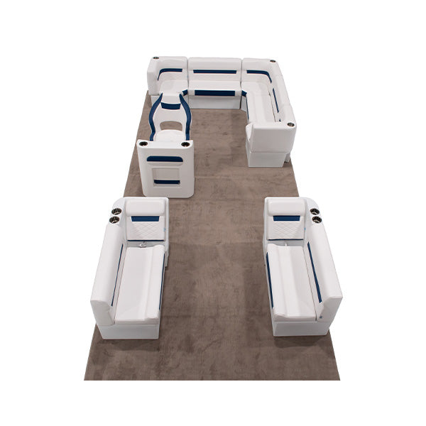 DLX 18-22' Rear L with Front Lounge Pontoon Seat Package