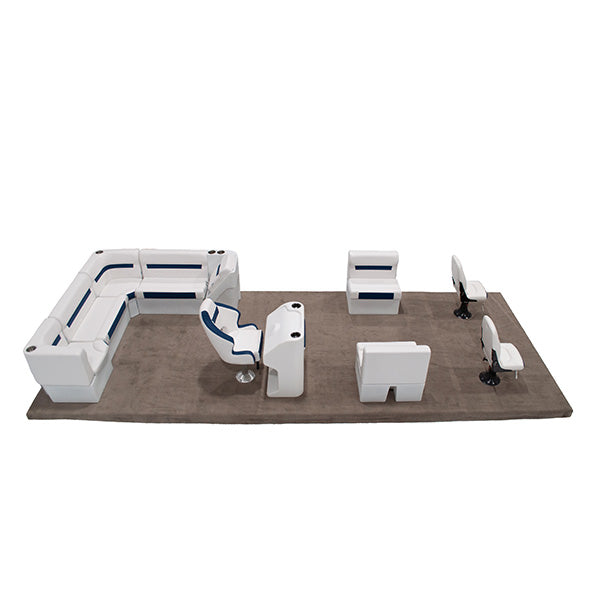 DLX 18-22' Rear L with Front Lounge Fishing Pontoon Seat Package Thumbnail Image