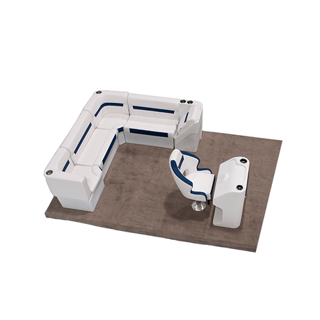 Wise DLX Rear L Leanback & Steering Console Pontoon Furniture Set Picture