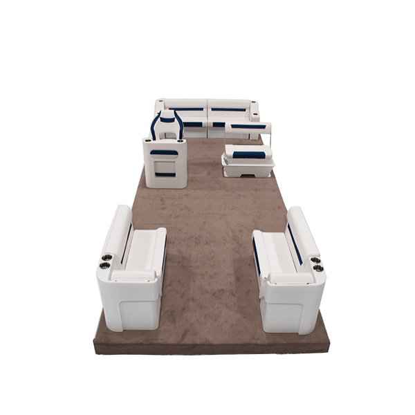 Wise DLX 18'-22' Swingback Full Pontoon Furniture Set image