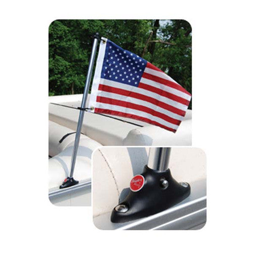 Flag Pole Socket with Flag