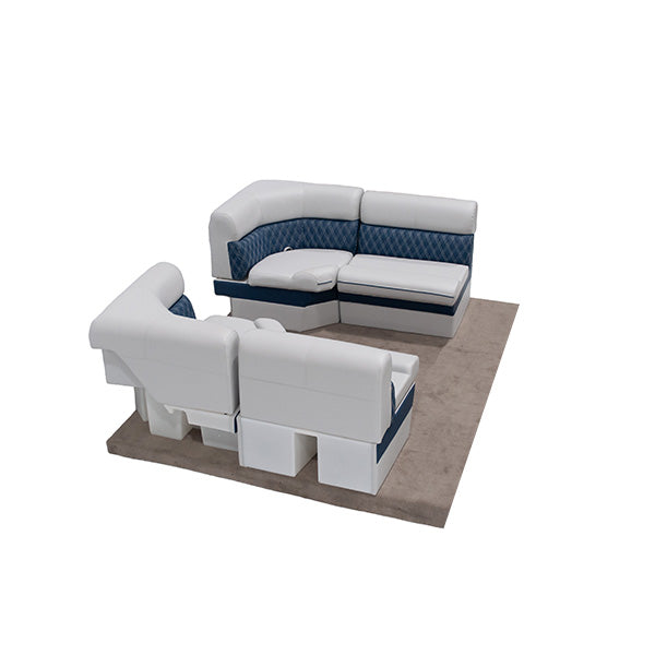 Sunset Collection Front & Rear Lean Back Lounge Pontoon Seat Package Image