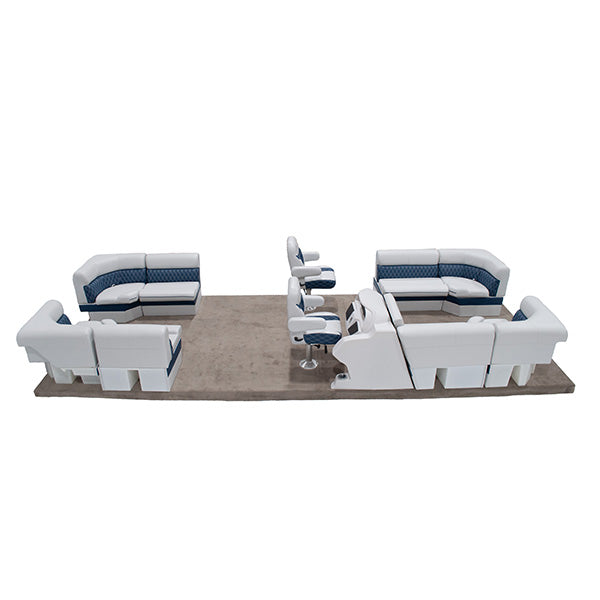 Sunset Collection Double Bucket Front & Rear Lounge Pontoon Seat Package Thumbnail Image