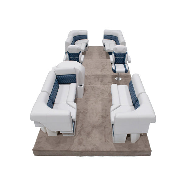 Sunset Collection Double Bucket Front & Rear Lounge Pontoon Seat Package Image