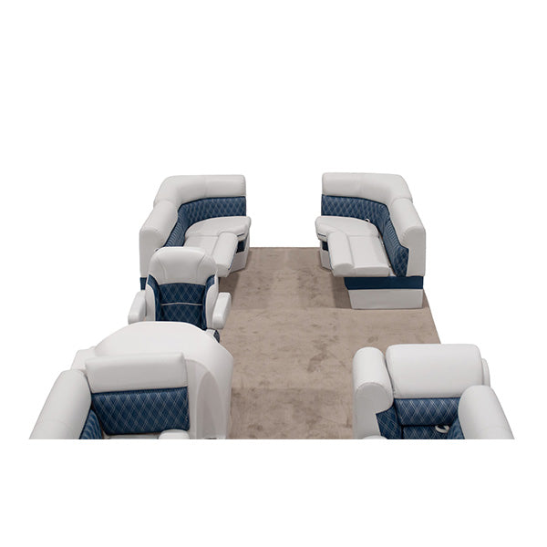 Sunset Collection Front & Rear Lean Back Lounge Pontoon Seat Package Image