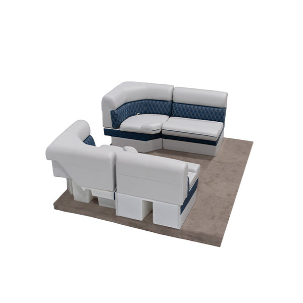 Sunset Collection Double Bucket Front & Rear Lounge Pontoon Seat Package Image