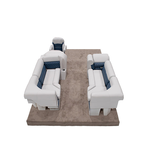 Sunset Collection Front & Rear Lean Back Lounge Pontoon Seat Package Image
