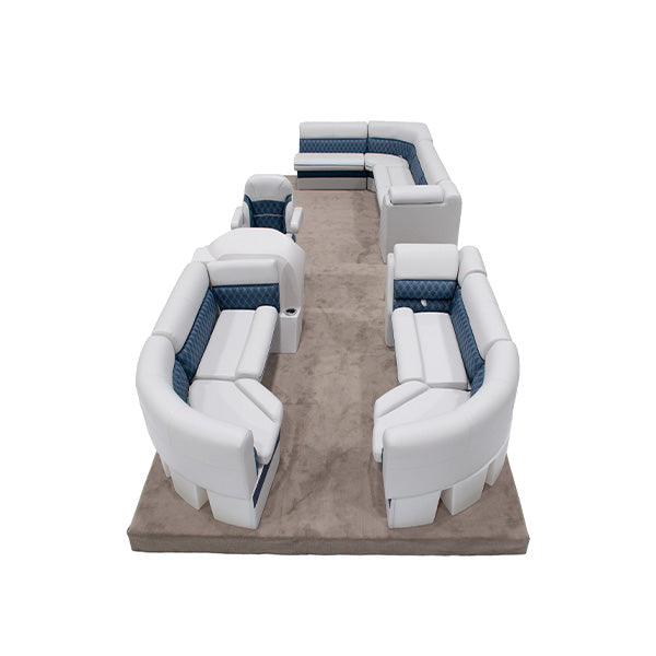Sunset Collection Rear L Lounge with Front Lounge Pontoon Seat Package Image