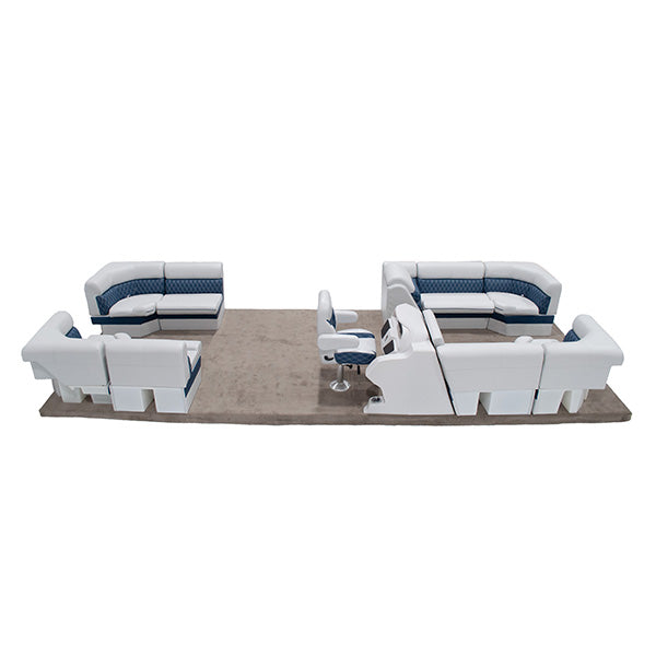 Sunset Collection Front & Rear Lean Back Lounge Pontoon Seat Package Thumbnail Image