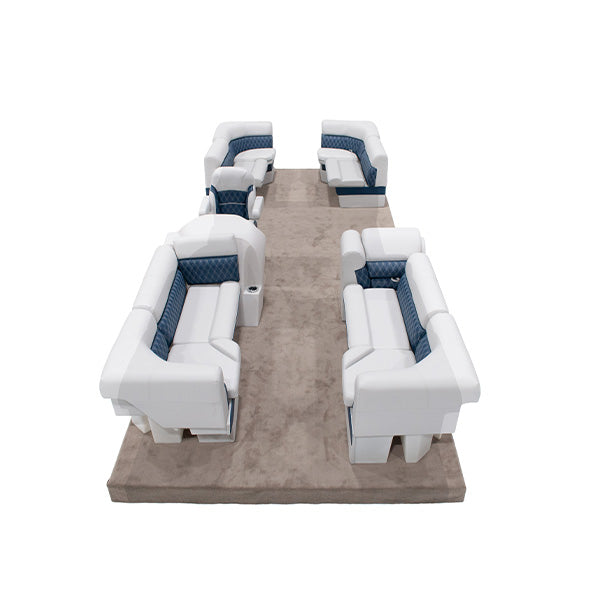 Sunset Collection Front & Rear Lean Back Lounge Pontoon Seat Package Image