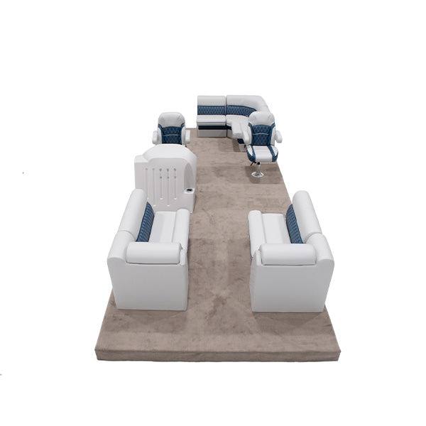 Sunset Dual Bucket Rear L & Front Lounge Pontoon Seat Package Image