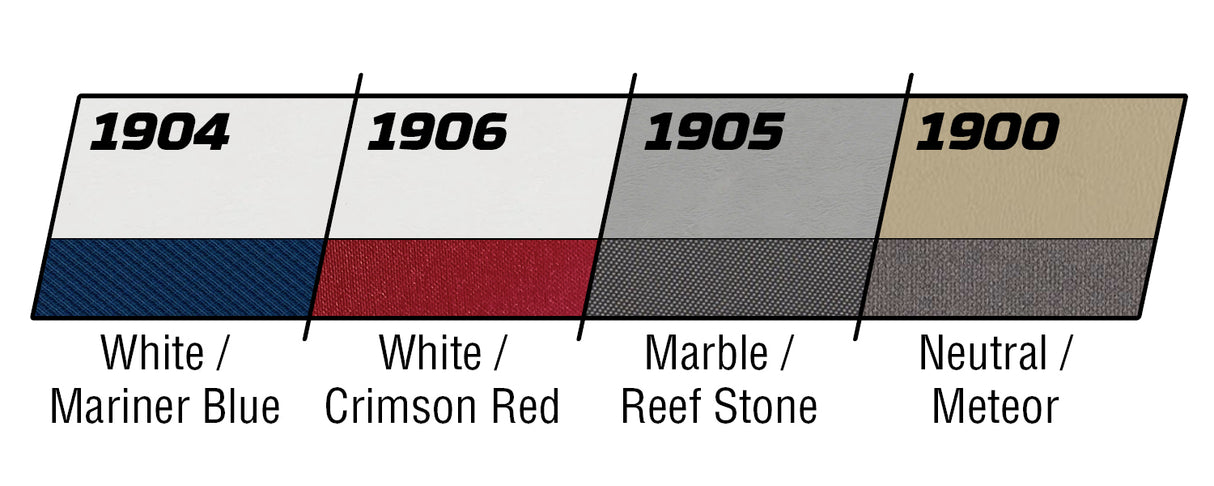 Deluxe Series 37" Pontoon Boat Bench Seat Color swatches