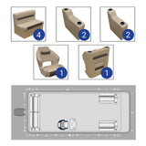 Deluxe 18'-22' Traditional Pontoon Furniture Set