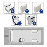 Deluxe 18'-22' Traditional Pontoon Furniture Set