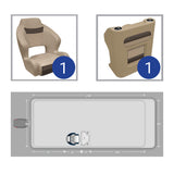 Deluxe Bucket Seat & Console Pontoon Furniture Set