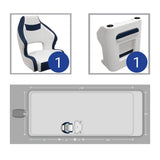 Deluxe Bucket Seat & Console Pontoon Furniture Set