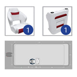 Deluxe Bucket Seat & Console Pontoon Furniture Set