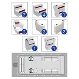 DLX Full Lounge with Double Bucket Seat Pontoon Seat Package
